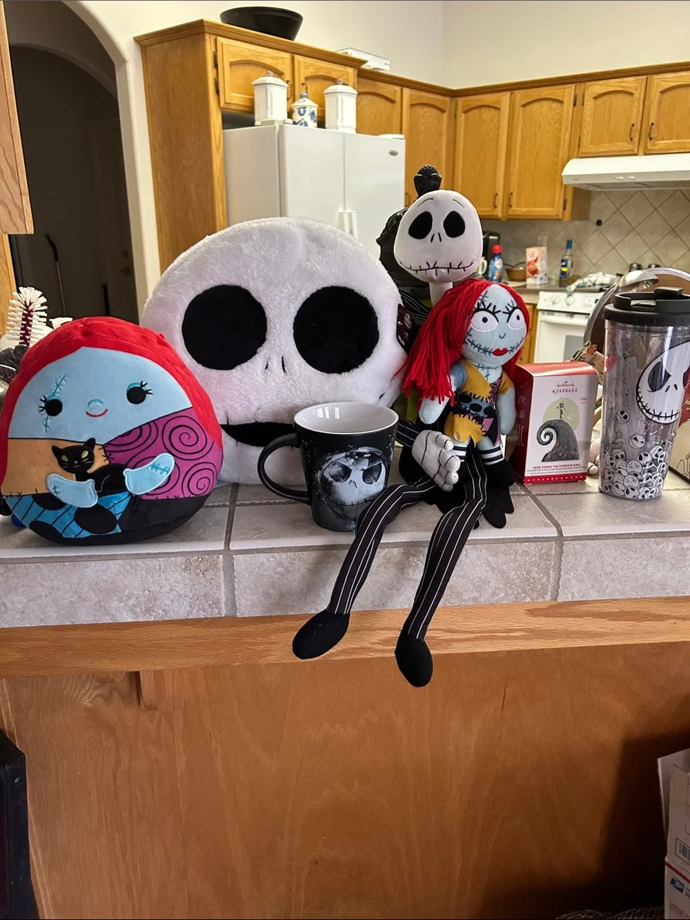 Disney The Nightmare Before Christmas Plush Lot - Black, White, Red, Blue